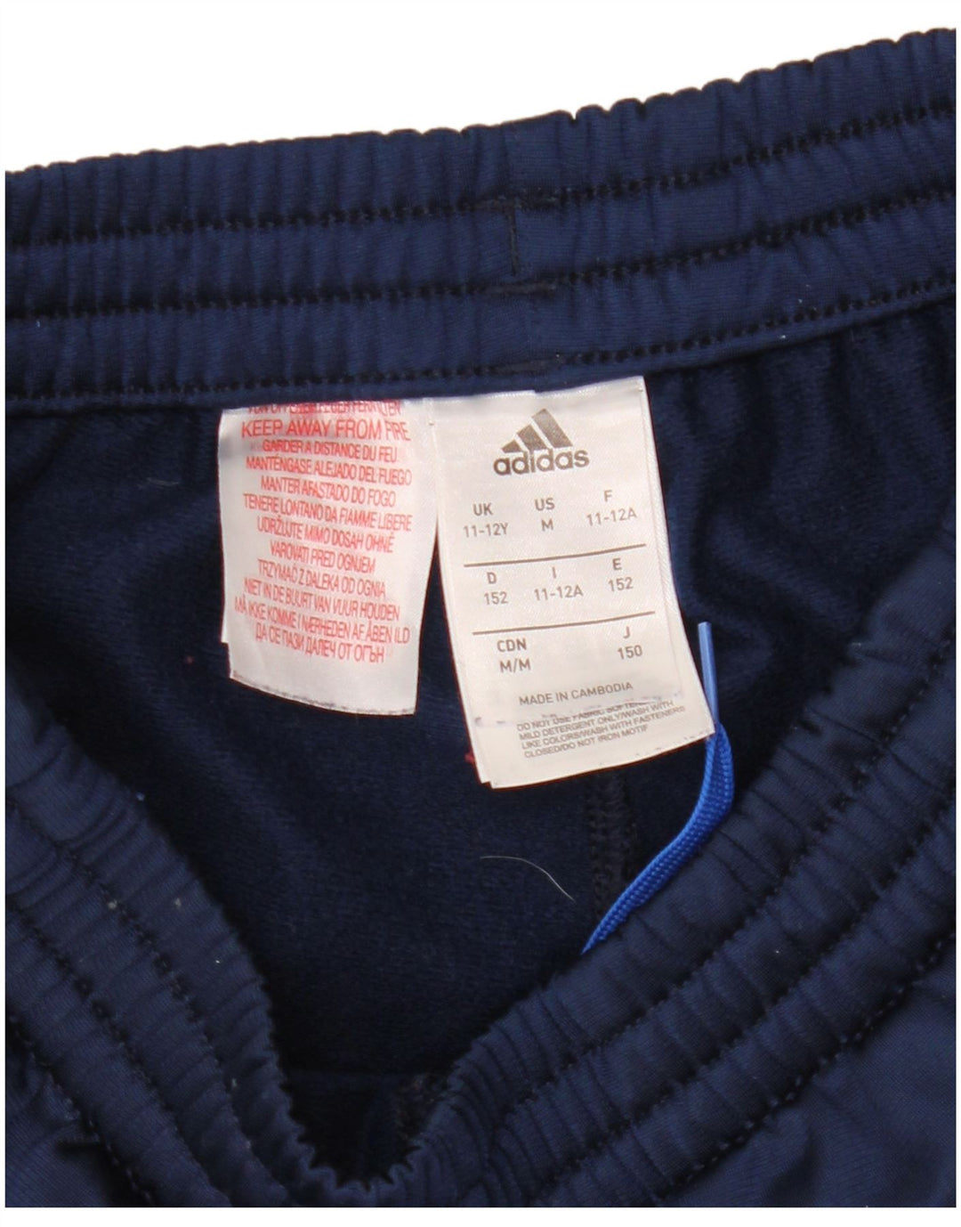 Pantalon de survêtement Adidas garçon 11-12 ans bleu marine polyester