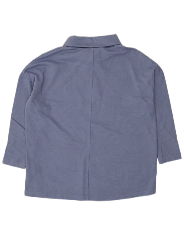 Cos Pull surdimensionné à col roulé pour femme UK 10 Petite laine bleue