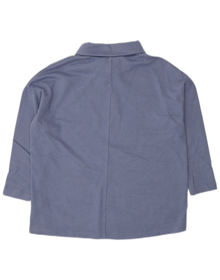 Cos Pull surdimensionné à col roulé pour femme UK 10 Petite laine bleue