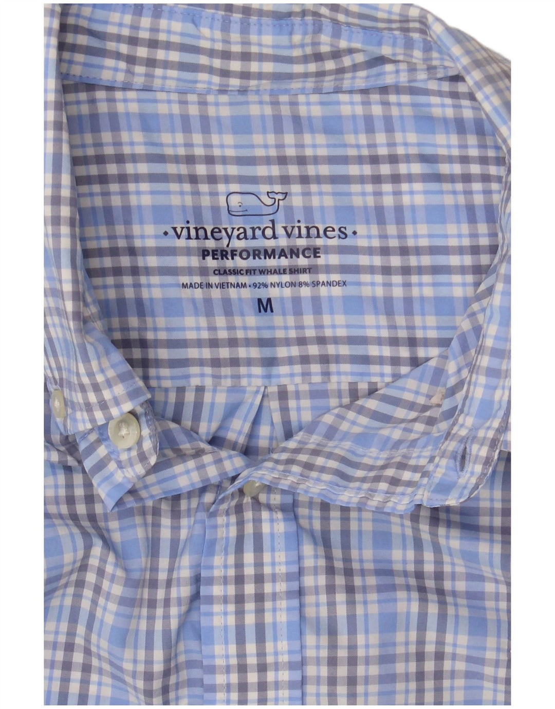 Vineyard Vines Chemise Classique Homme Bleu Moyen à Carreaux Nylon