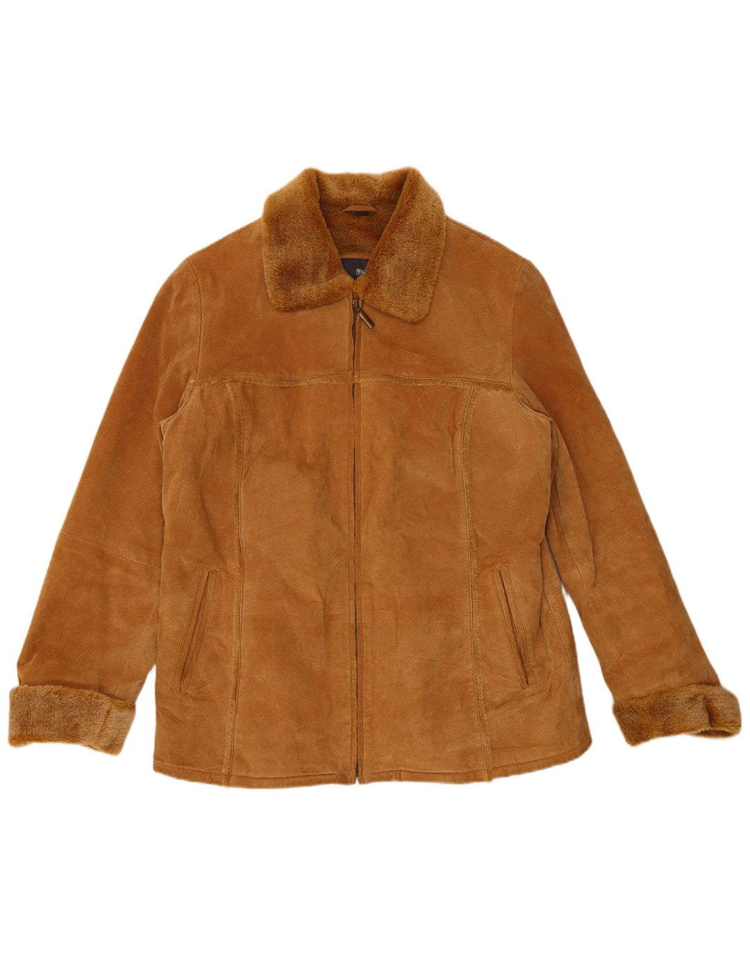 TCM Veste en daim pour femme UK 16/18 Grand cuir marron