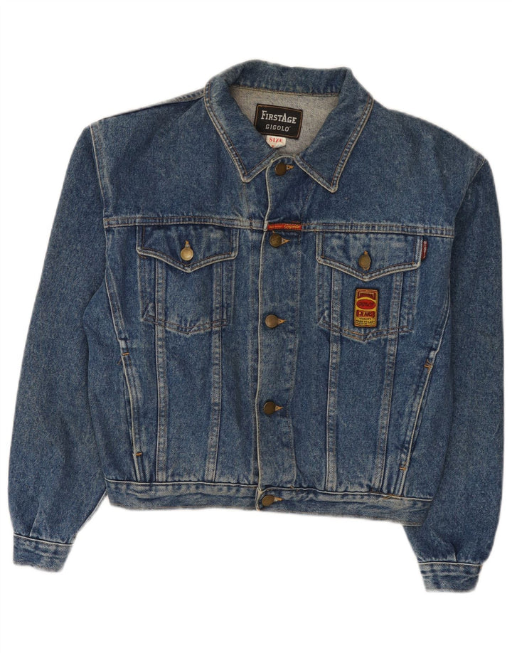 veste en denim femme vintage UK 14 coton bleu moyen
