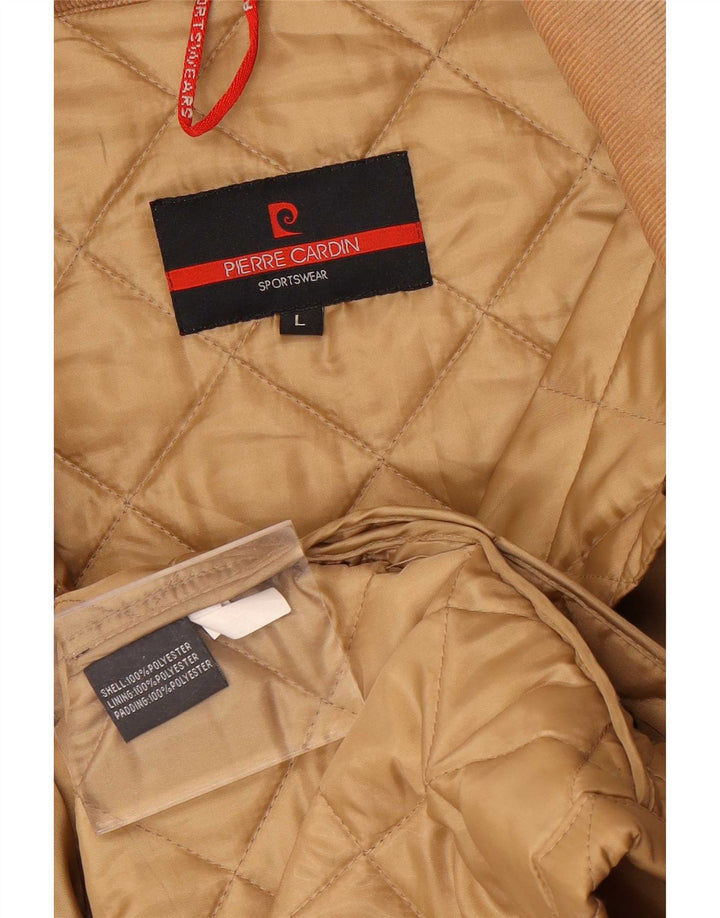 Pierre Cardin Veste matelassée pour homme UK 40 Large Beige Polyester