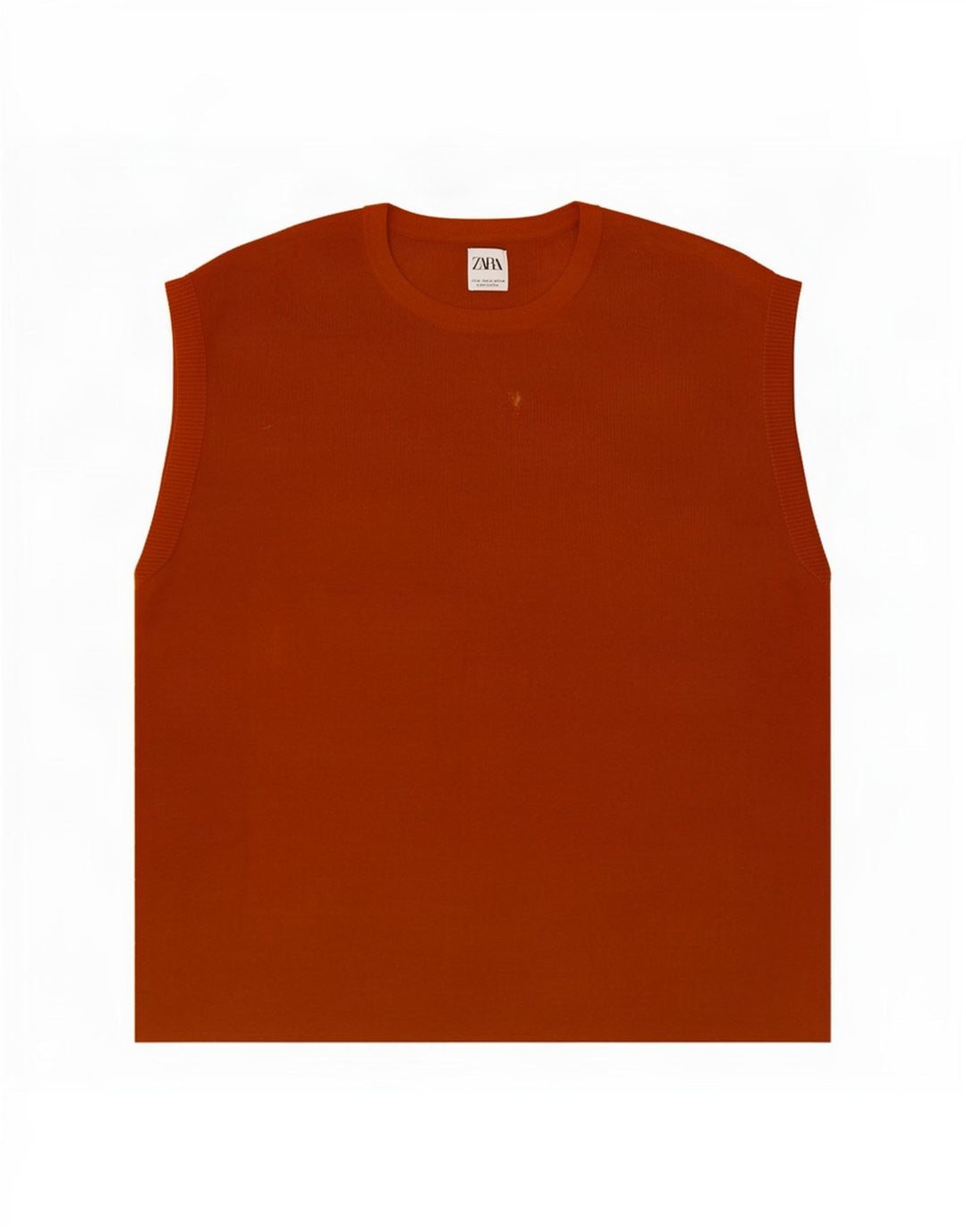 Zara Homme Débardeur XL Orange Coton