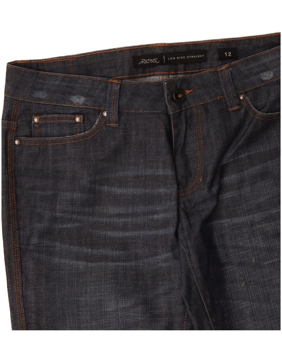 LEE Riders Jean droit taille basse pour femme US 12 Large W34 L33 Bleu marine