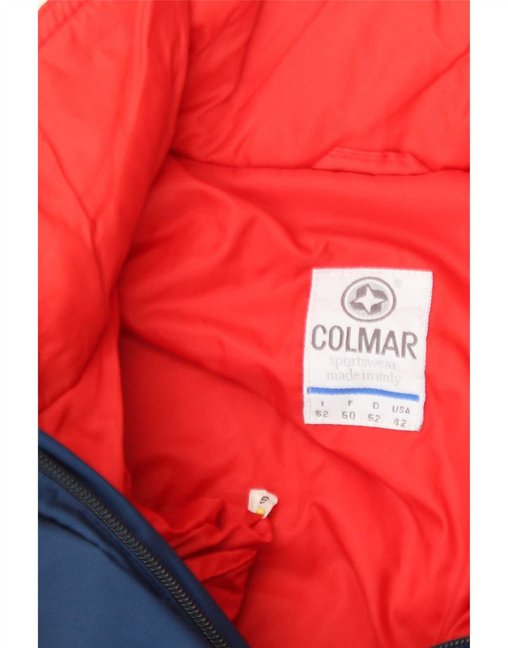 Colmar Veste de ski à capuche pour homme IT 52 Large Bleu marine Colourblock