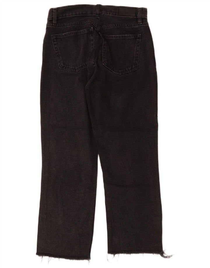 Jean droit femme vintage W30 L25 coton noir