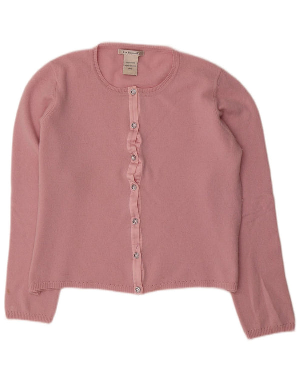 L.K. Bennett Cardigan Femme Pull UK 16 Grand Cachemire Rose