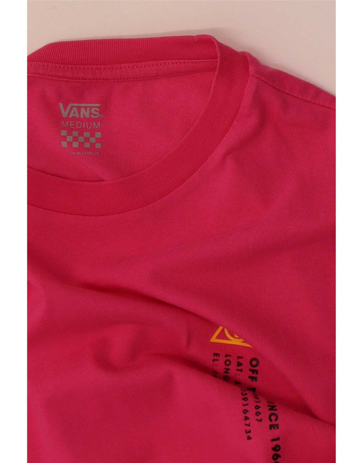 Vans T-shirt graphique pour femme UK 14 Rose moyen