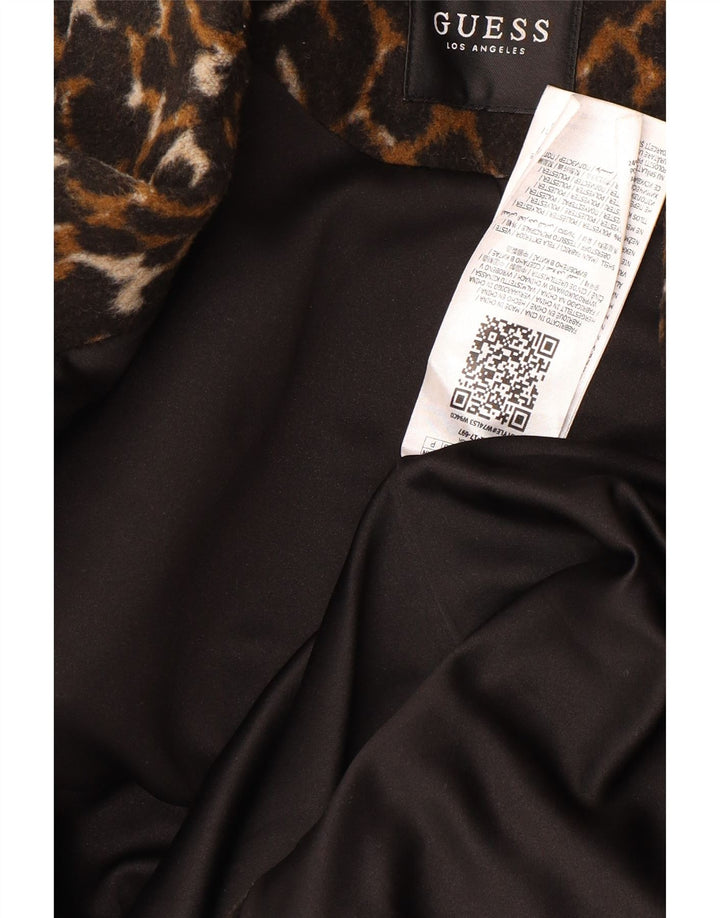 GUESS Manteau coupe ample pour femme UK 6 XS Imprimé animal multicolore