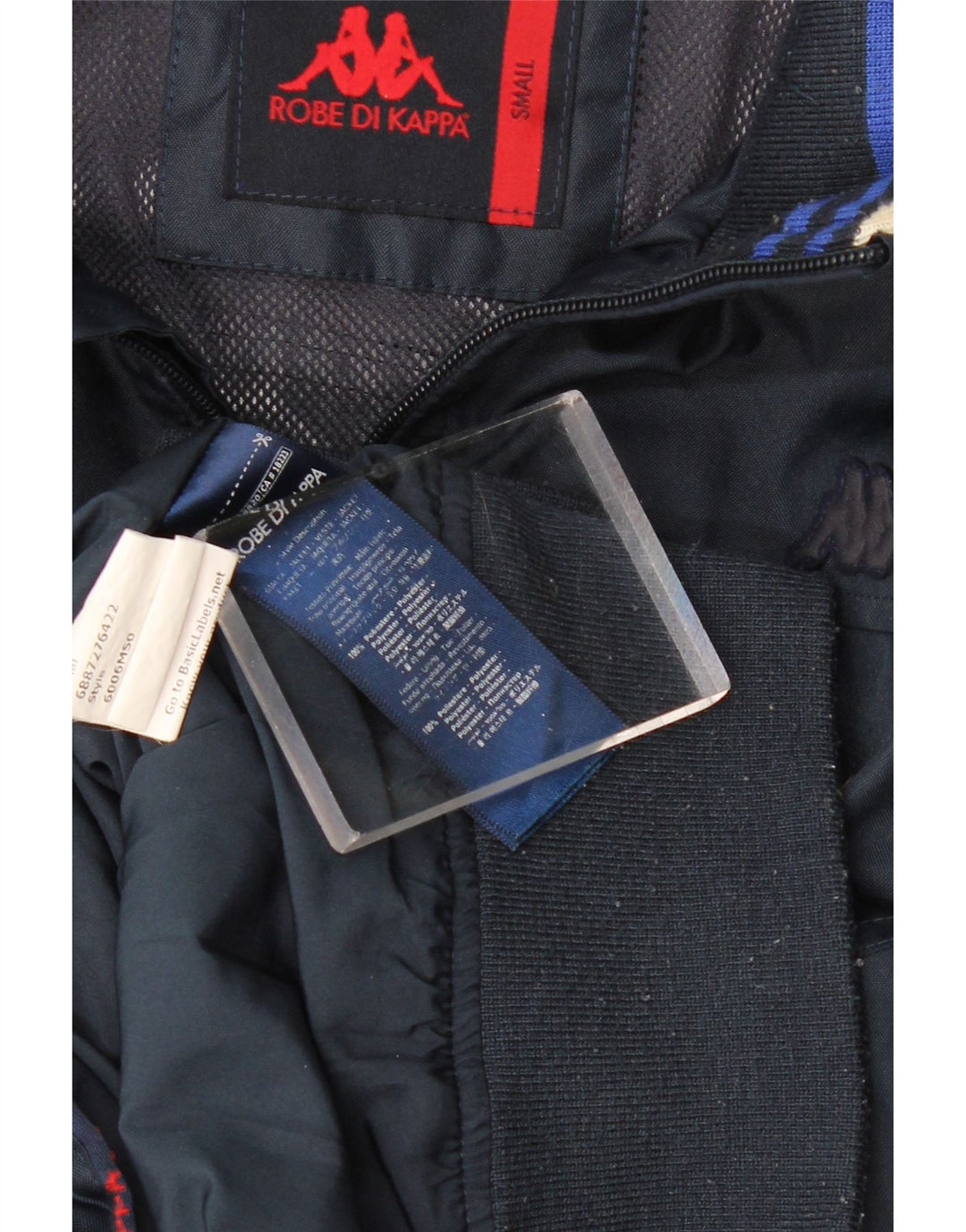 KAPPA Veste bomber surdimensionnée pour femme UK 10 Petit Bleu Marine Polyester