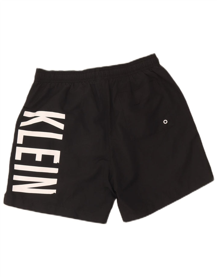 Calvin Klein Short de bain graphique pour homme Petit Noir Polyester