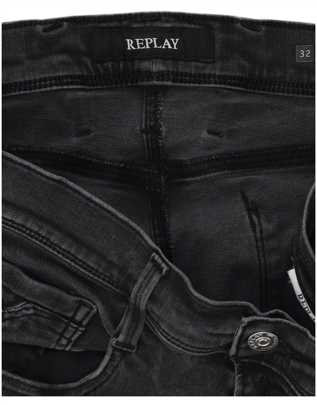 Replay Jean Slim Anbass Homme W32 L31 Noir
