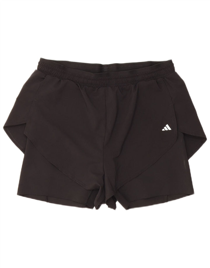 ADIDAS Short de sport coupe régulière pour femme UK 16/18 Large Noir