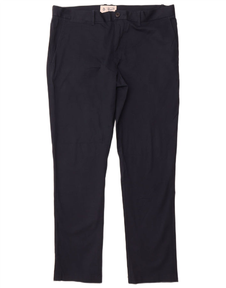 PENGUIN Pantalon Chino Slim Homme W36 L32 Bleu Marine