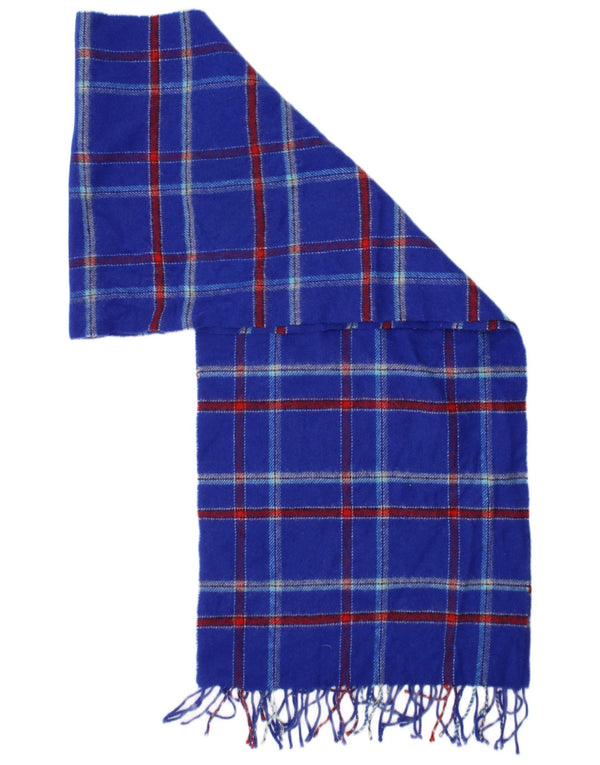 Jack Wills Écharpe en tricot pour homme Taille unique Bleu Plaid Classique