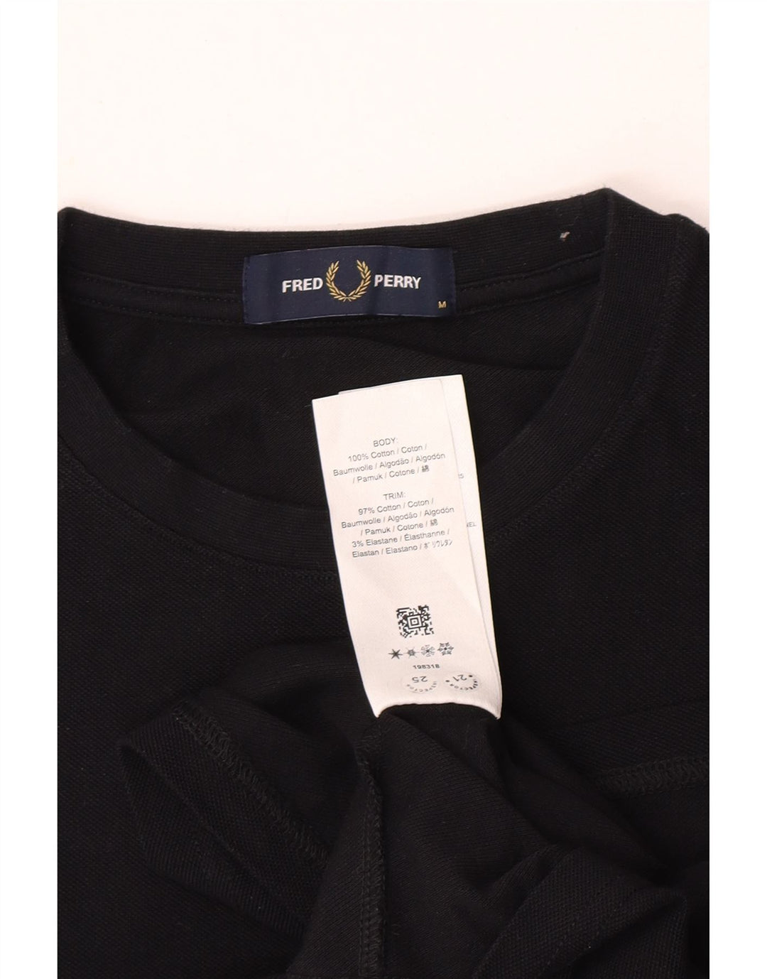 Fred Perry T-Shirt Homme Noir Moyen Coton Colorblock