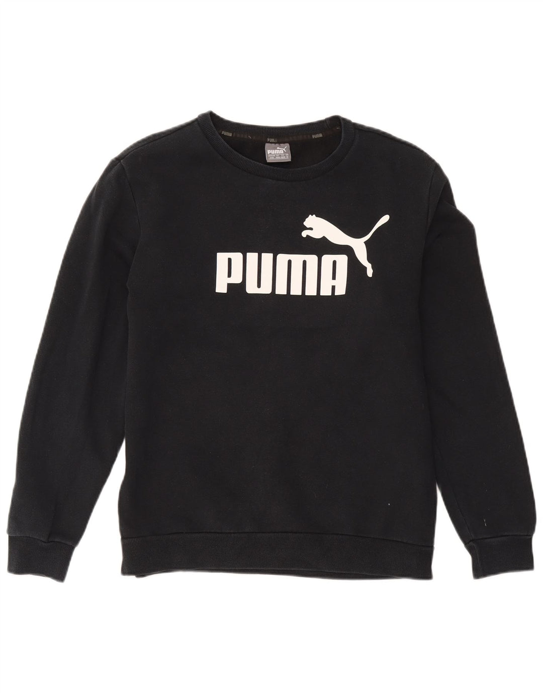 Puma Sweat-Shirt Graphique Homme Noir Moyen Coton