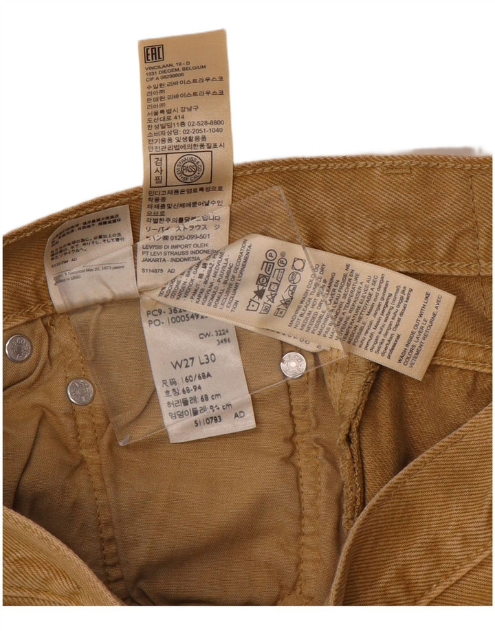 LEVI'S Pantalon décontracté taille haute 501 pour femme W27 L30 Marron Coton