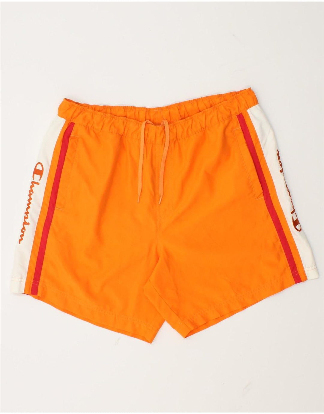 Champion Short de bain graphique pour hommes, grand, en polyester color block orange