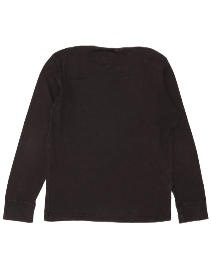 Tommy Hilfiger Haut à manches longues pour homme en coton noir Large
