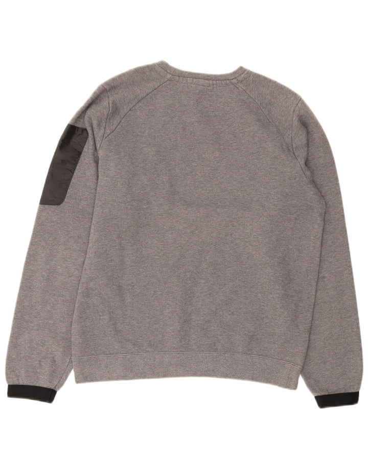 NIKE Sweat-shirt graphique pour hommes en coton color block petit gris