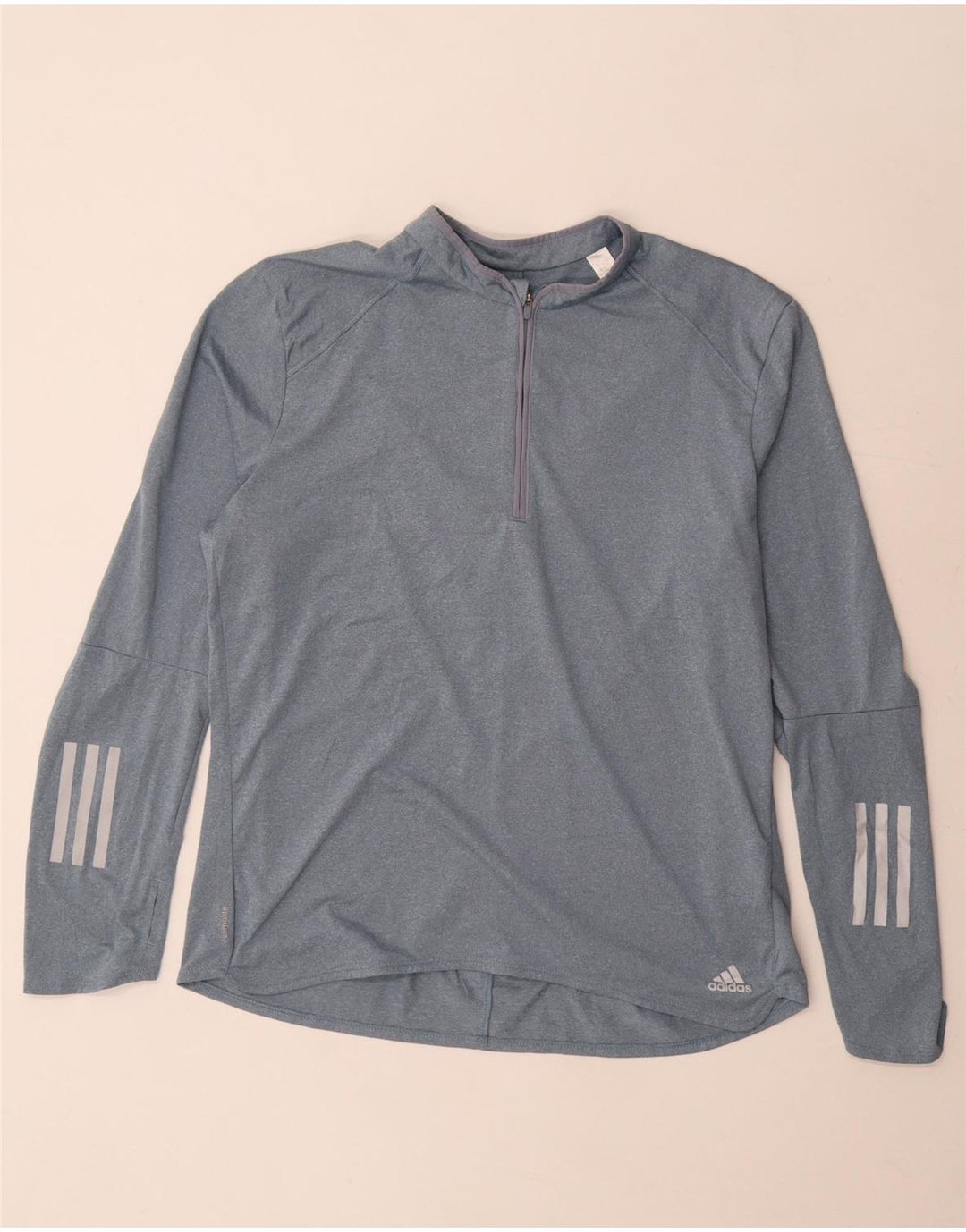 Adidas Climalite Zip Neck Pull Survêtement Top UK 20/22 XL Gris