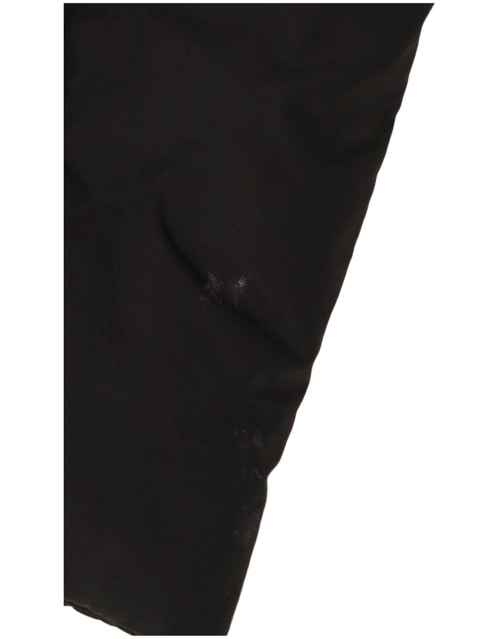 ZARA Manteau coupe-vent à capuche Sherpa pour femme UK 14 Polyester noir moyen
