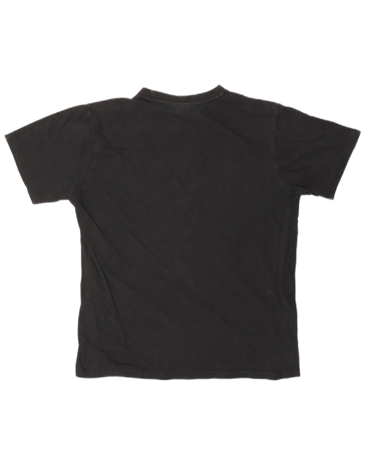 SERGIO TACCHINI T-Shirt Femme Top UK 14 Moyen Noir Coton