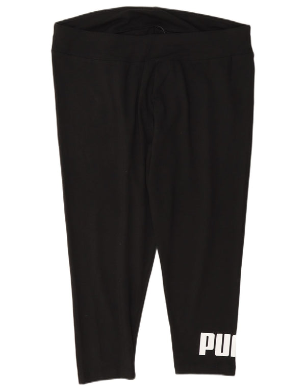 Puma Legging Capri Graphique Femme UK 18 XL Noir Coton