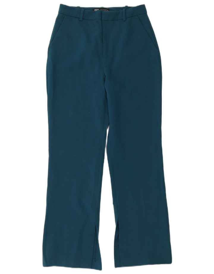 Zara Pantalon Chino Bootcut Femme Moyen W28 L30 Bleu