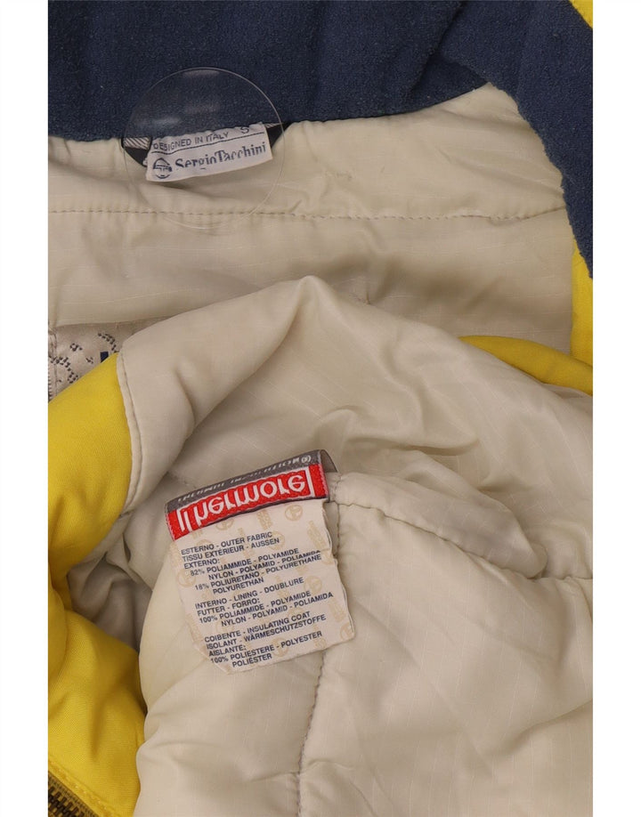 Sergio Tacchini Veste de ski à capuche pour homme UK 36 Small Yellow Colourblock