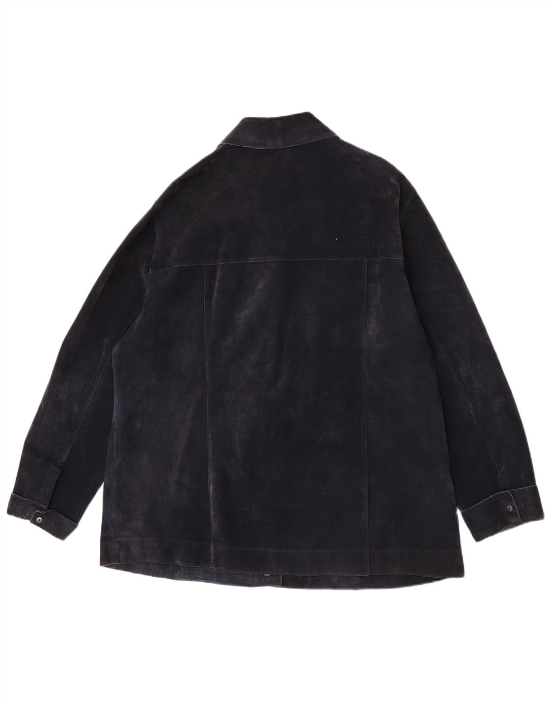 ELENA MIRO Veste en daim pour femme UK 18 XL Cuir bleu marine