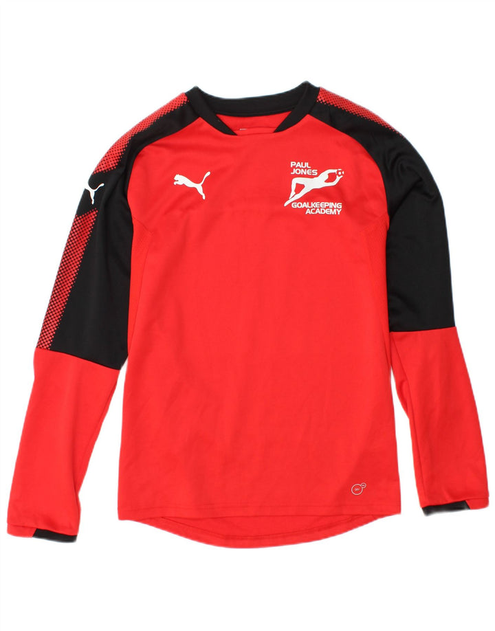 PUMA Haut graphique à manches longues pour hommes, XS, rouge, polyester color block