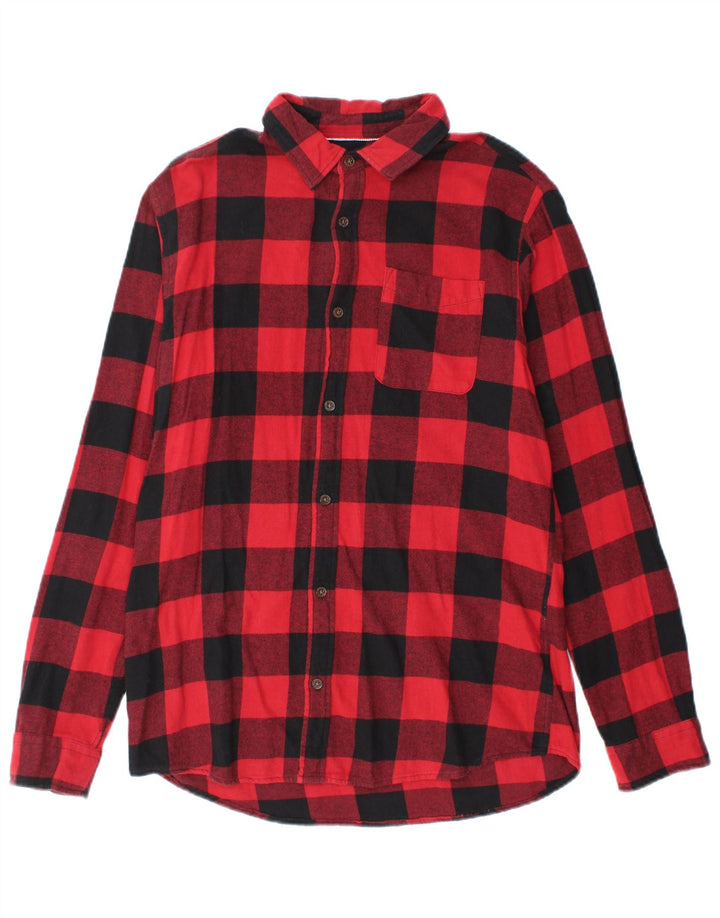 Jack & Jones Chemise en Flanelle Homme Rouge Moyen à Carreaux en Coton