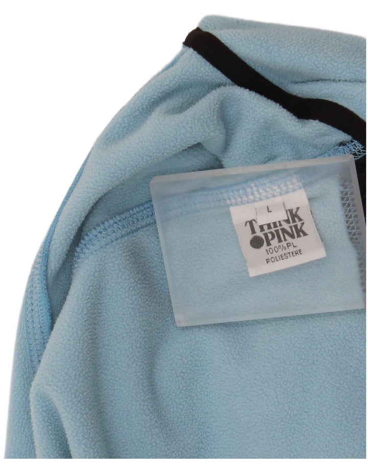 Think Pink Veste bomber à capuche pour femme UK 16 Large Bleu Polyester