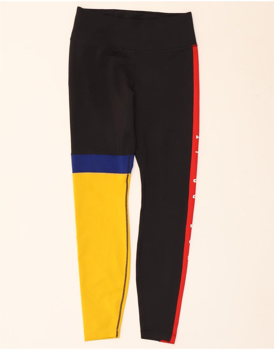 Nike Legging graphique Dri Fit pour femme UK 10 Small Noir Colorblock