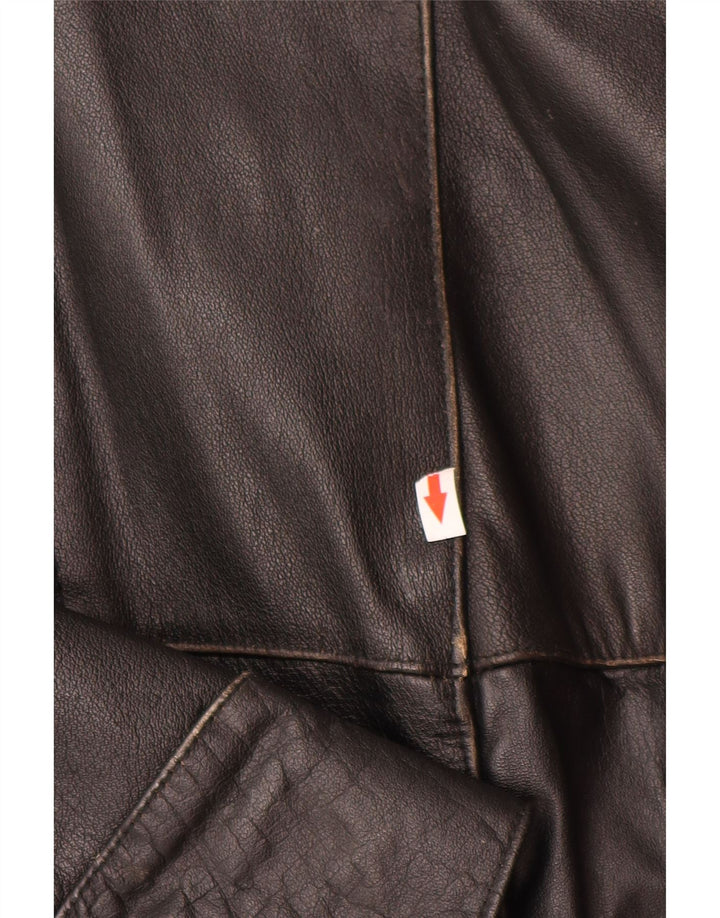 Veste en cuir homme vintage UK 38 Cuir noir moyen
