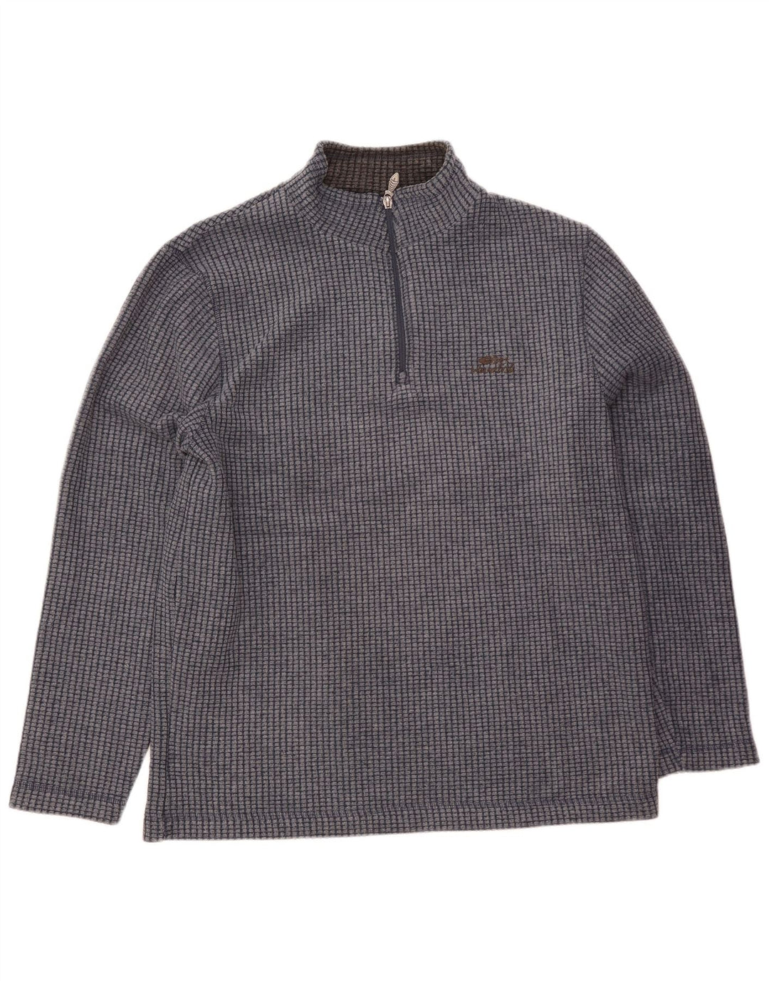 Weird Fish Pull polaire à col zippé pour homme XL Bleu marine Polyester