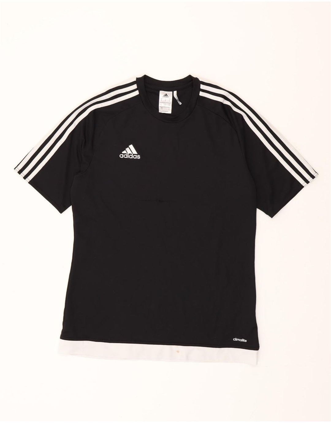 ADIDAS T-Shirt Climalite Homme Noir Moyen Polyester Colorblock