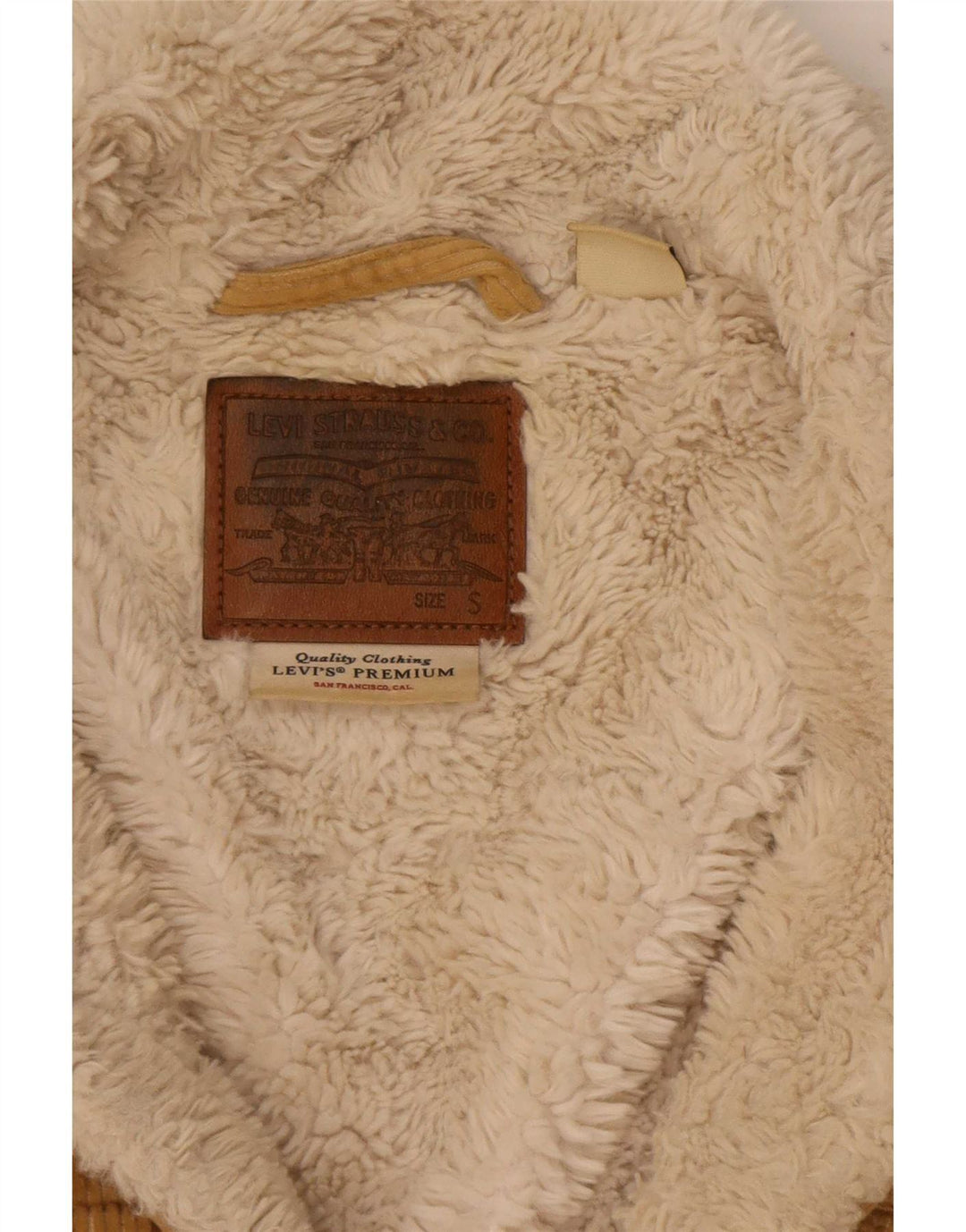 Levi's Veste surdimensionnée en velours côtelé Sherpa pour femme UK 10 Small Beige