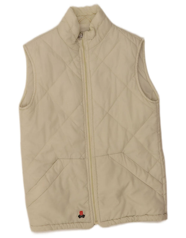 Maul Gilet matelassé surdimensionné pour femme UK 6 XS en polyamide blanc cassé