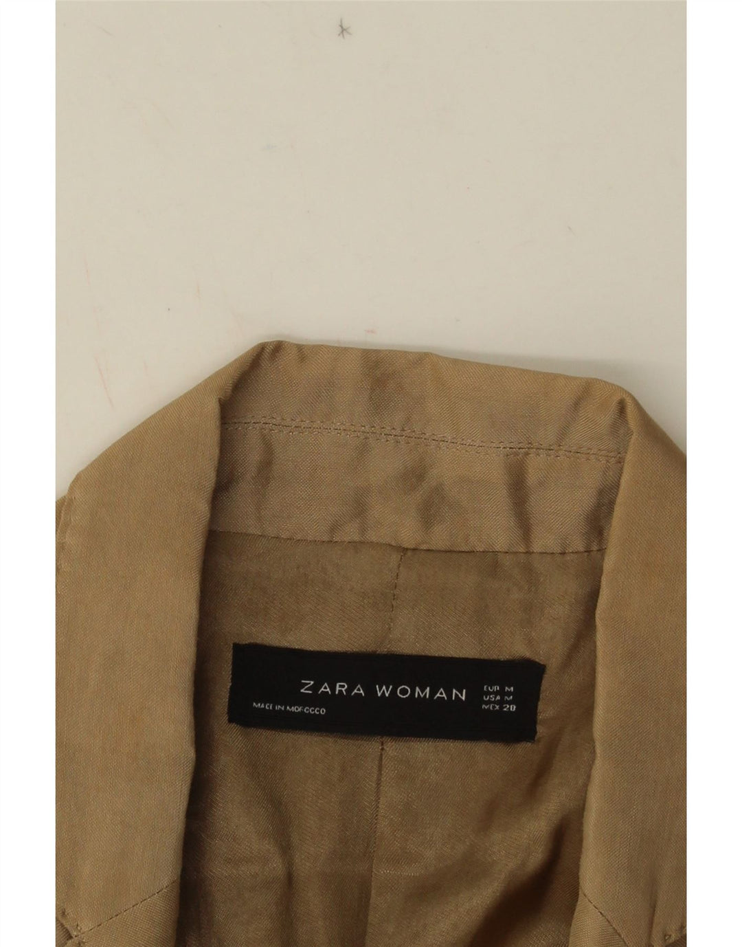 Zara Veste Blazer 1 Bouton Femme UK 12 Beige Moyen