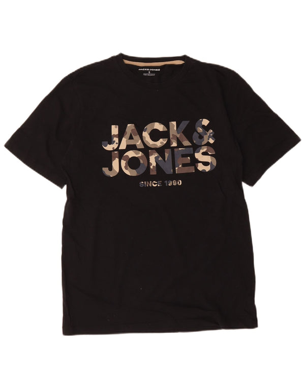 Jack & Jones T-Shirt Graphique Homme Petit Noir Coton