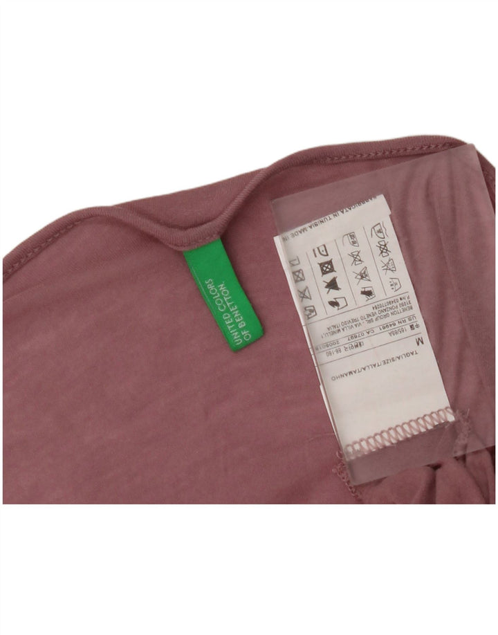 BENETTON Haut oversize à manches longues pour femme UK 44 Modal rose moyen
