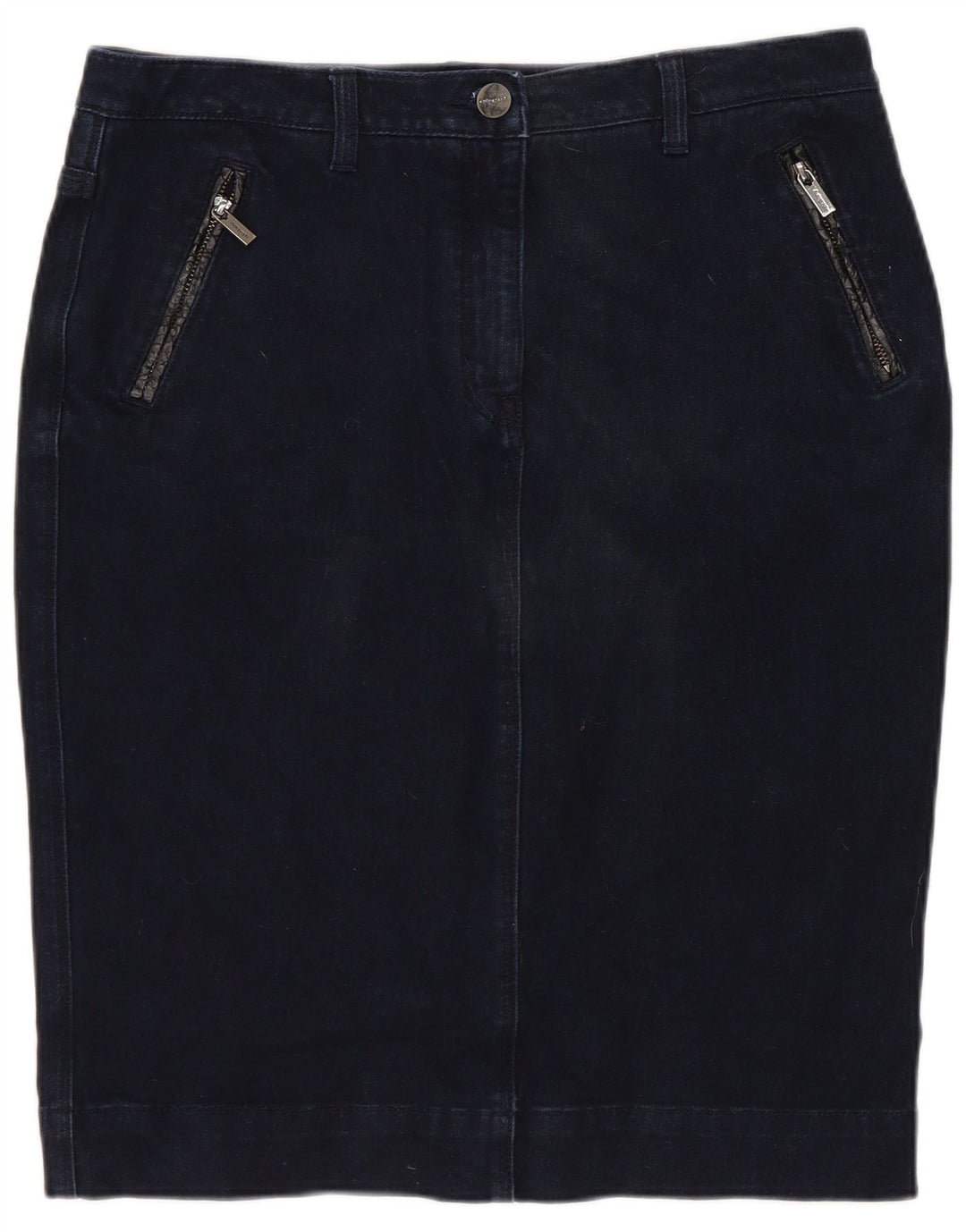 MARKS & SPENCER Jupe en jean autographe pour femme UK 12 Medium W30 Bleu marine