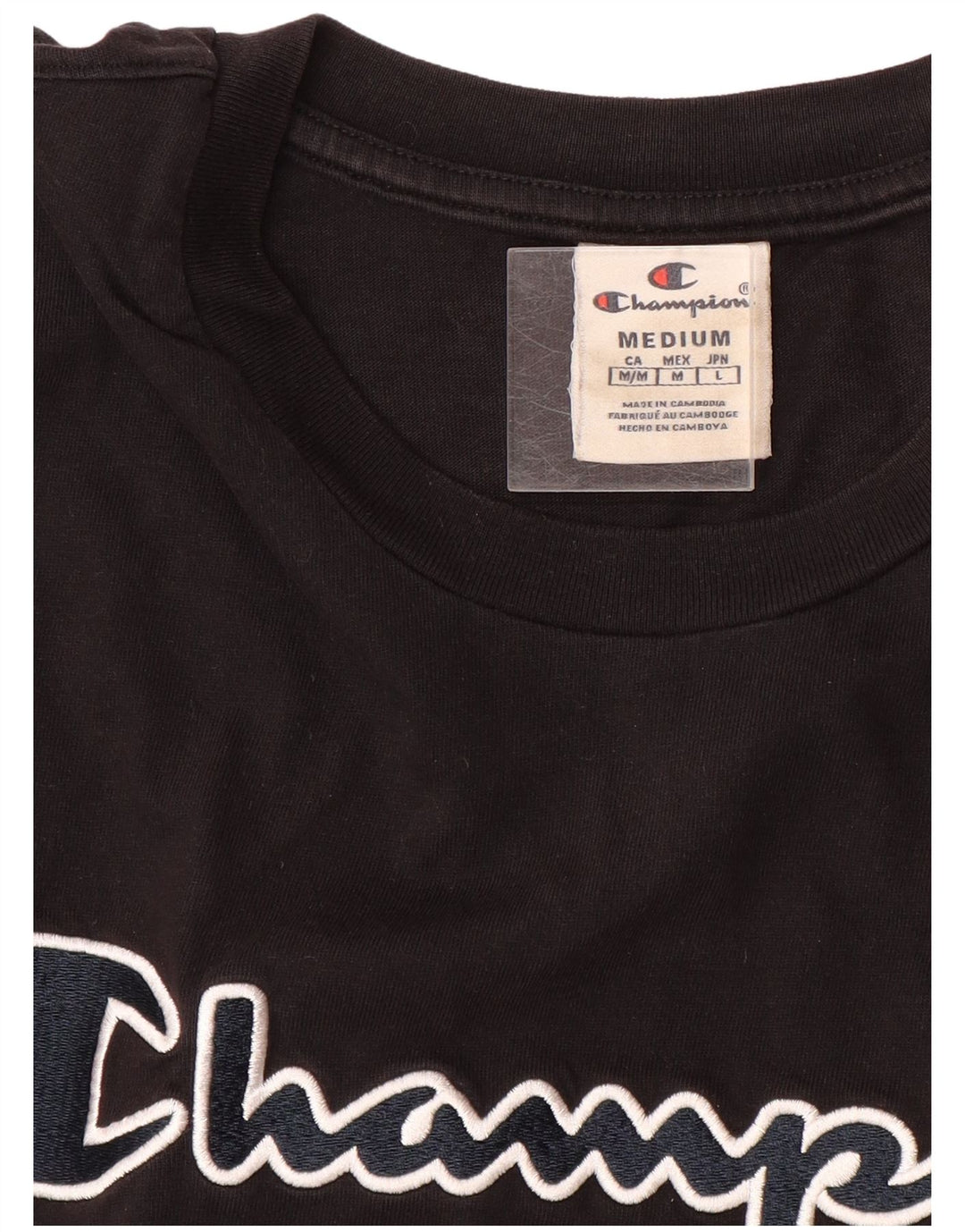 Champion T-Shirt Graphique Homme Noir Moyen