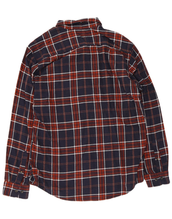 Jack & Jones Chemise Flanelle Homme XL Bleu Marine Carreaux Coton