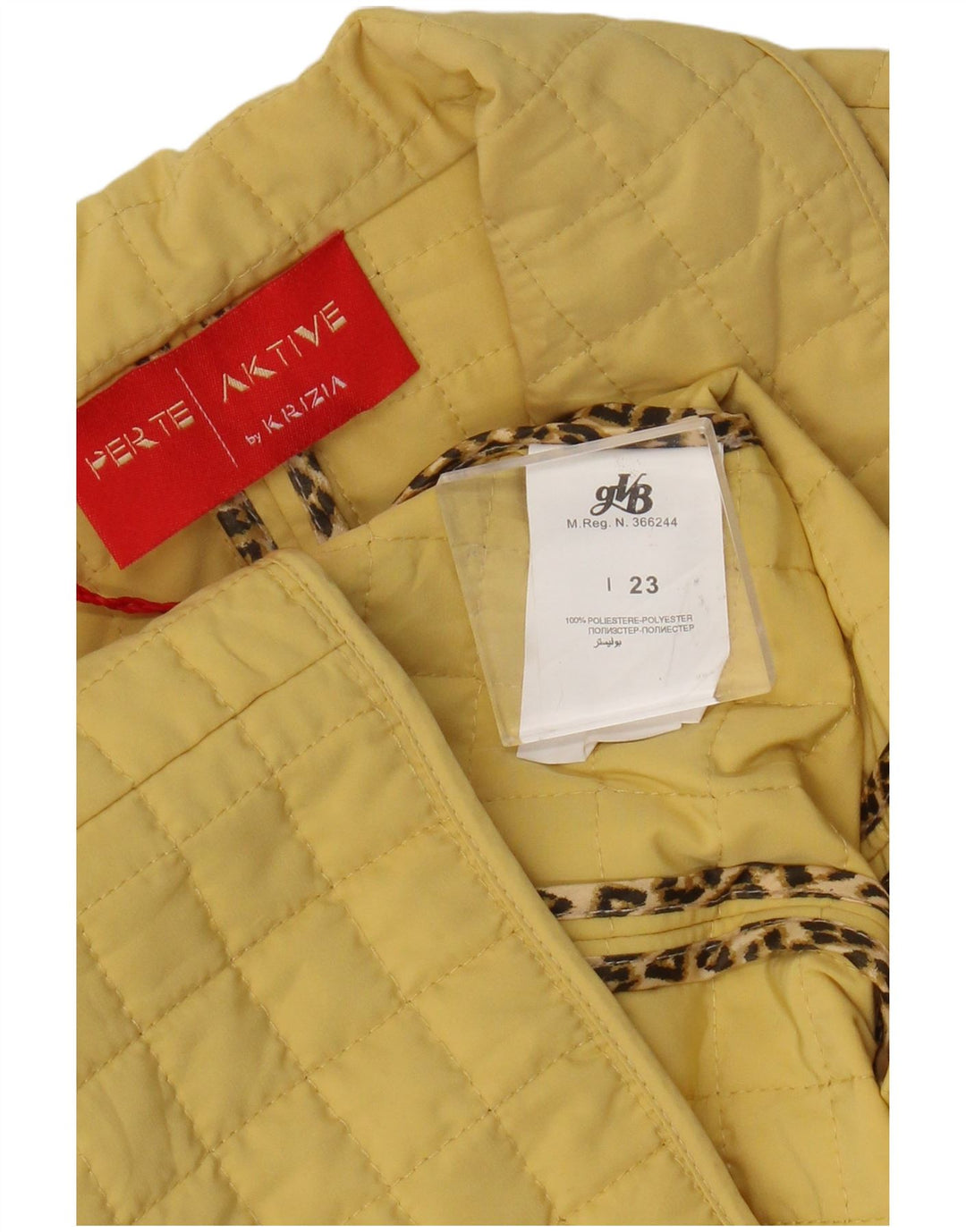 Perte by Krizia Veste blazer matelassée à 3 boutons pour femme Taille 23 Jaune moyen