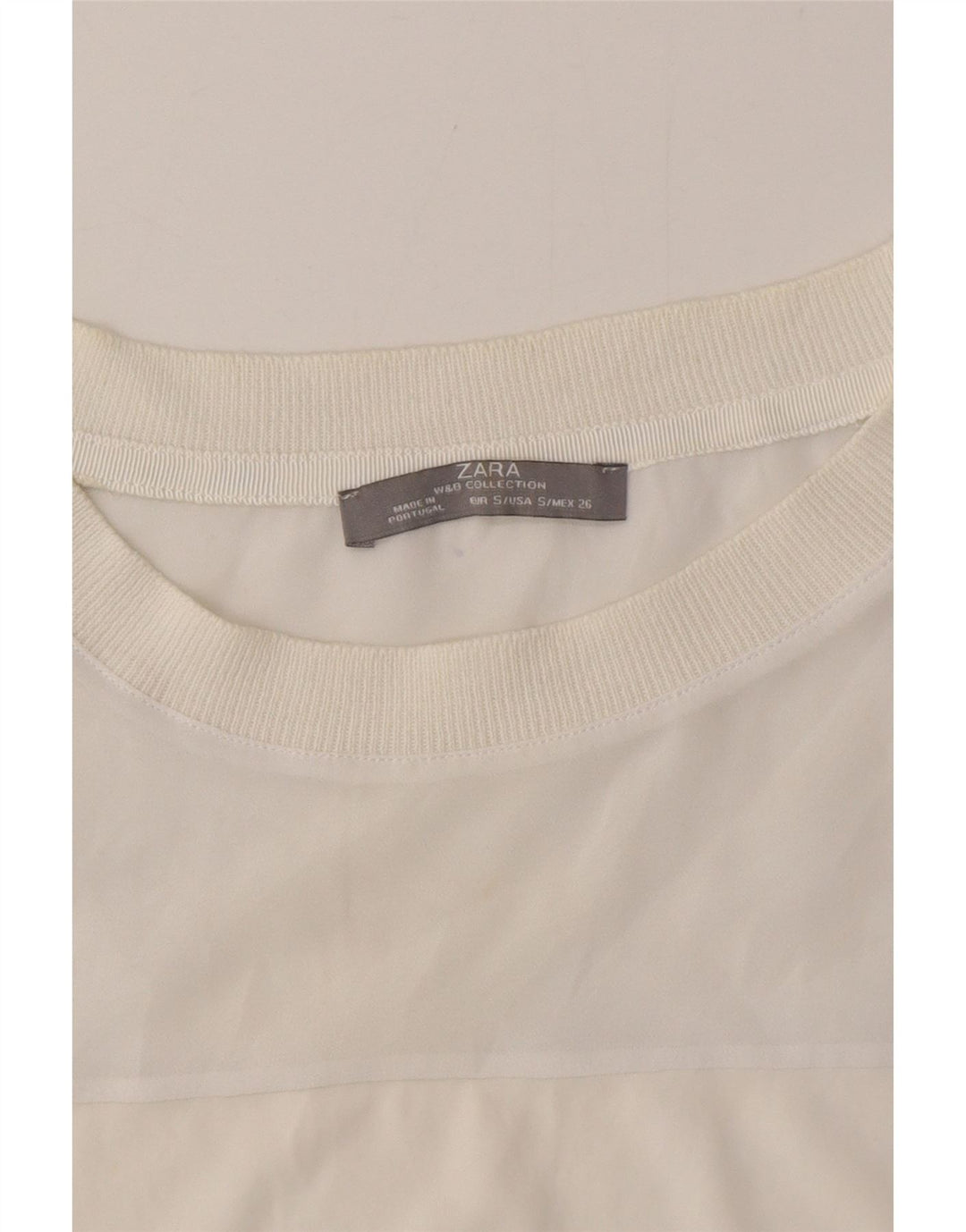 Zara Sweat-shirt pour femme UK 10 Petit Blanc